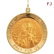 14K Yellow 25.00 MM Scapular Medal