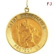 14K Yellow 25.00 MM St. Christopher Medal