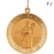 14K Yellow 25.00 MM St. Patrick Medal