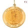 14K Yellow 25.00 MM St. Raphael Medal