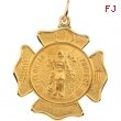 14K Yellow 25.00 MM St.florian Medal