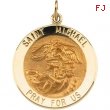 14K Yellow 25.00 MM St.michael Medal