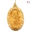 14K Yellow 29.00X20.00 MM St. Christopher Medal