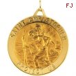 14K Yellow 33.00 MM St. Christopher Medal