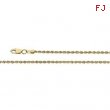 14K Yellow 7 INCH 02.00 MM ROPE CHAIN (REPLACING CH506) 1.85 Mm Rope Chain