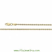 14K Yellow 7 INCH 02.00 MM ROPE CHAIN (REPLACING CH506) 1.85 Mm Rope Chain