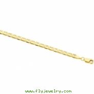 14K Yellow 7 INCH Solid Anchor Chain