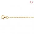 14K Yellow 7 INCH Solid Rope Chain
