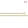 14K Yellow 7 INCH Solid Rope Chain