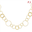 14K Yellow Combo Circle Chain