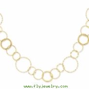 14K Yellow Combo Circle Chain