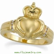 14K Yellow Gold .05ctw Ladies Bridal Duo