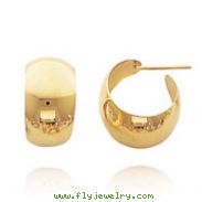 14K Yellow Gold 10.50x10mm Post Hoops