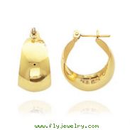 14K Yellow Gold 10.50x15mm Hoops