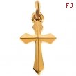 14K Yellow Gold 12.50 X 7.00 Cross Pendant