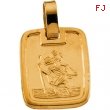 14K Yellow Gold 13.10 X 11.20 St. Christopher Medal