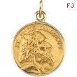 14K Yellow Gold 15.25 Rd St Jude Thaddeus Pend Medal