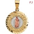 14K Yellow Gold 16.75 Tricolor Mi Primera Communion (1st Holy Communion) Medal