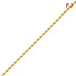 14K Yellow Gold 1.75mm Rope Anklet
