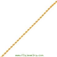 14K Yellow Gold 1.75mm Rope Anklet