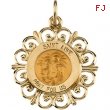 14K Yellow Gold 18.5 Rd St Anne Pend Medal