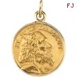 14K Yellow Gold 19.5 Rd St Jude Thaddeus Pend Medal