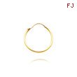 14K Yellow Gold 1x15mm Round Hoops