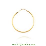 14K Yellow Gold 1x20mm Round Hoops