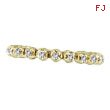 14K Yellow Gold .20ct Diamond Eternity Stackable Guard Ring