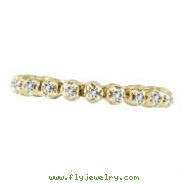 14K Yellow Gold .20ct Diamond Eternity Stackable Guard Ring
