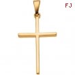 14K Yellow Gold 22.75 X Cross Pendant