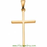 14K Yellow Gold 22.75 X Cross Pendant