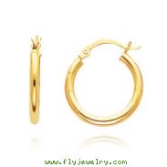 14K Yellow Gold 2.5x20mm Classic Hoops