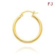 14K Yellow Gold 2.5x25mm Classic Hoops