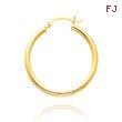 14K Yellow Gold 2.5x30mm Classic Hoops