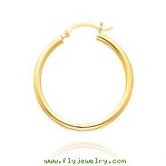 14K Yellow Gold 2.5x30mm Classic Hoops