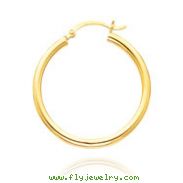 14K Yellow Gold 2.5x32mm Classic Hoops