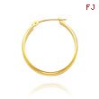 14K Yellow Gold 2.75x20mm Round Tube Hoops