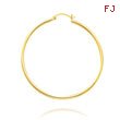 14K Yellow Gold 2x50mm Classic Hoops