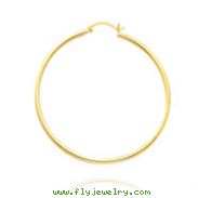 14K Yellow Gold 2x50mm Classic Hoops