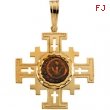 14K Yellow Gold 31.25 X 31.75 Jerusalem Cross Pendant