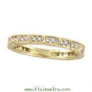 14K Yellow Gold .33ct Diamond Stackable Eternity Band