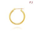 14K Yellow Gold 3.75x15mm Round Tube Hoops