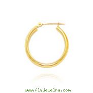 14K Yellow Gold 3.75x15mm Round Tube Hoops