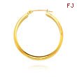 14K Yellow Gold 3.75x25mm Round Tube Hoops