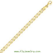 14K Yellow Gold 6.25mm Polished Fancy Anchor Link Bracelet