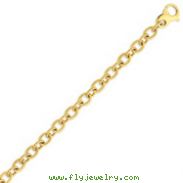 14K Yellow Gold 7.5mm Polished Fancy Link Bracelet