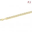 14K Yellow Gold 8.5 Inch Anchor Chain Bracelet