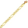 14K Yellow Gold 8.75mm Polished Fancy Figaro Link Bracelet