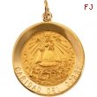 14K Yellow Gold Caridad Del Cobre Medal